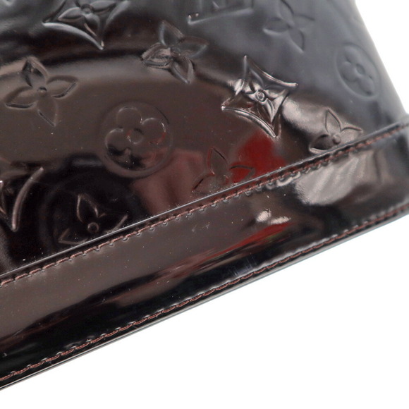 Louis Vuitton Alma Handbag Vernis Amaranth Purple Wine Brown Leather - Picture 8 of 9